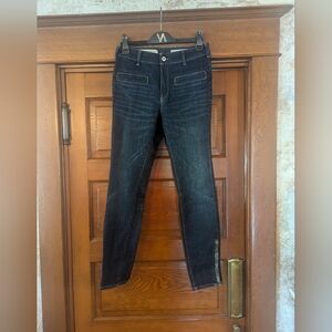 Anthropologie Pilcro High Rise Skinny Jeans Ankle Zip Women’s Size 28 Dark Wash